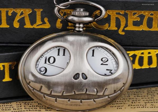 

pocket watches steampunk skull hollow carved quartz watch exquisite and unique necklace costume pendant7374157, Slivery;golden