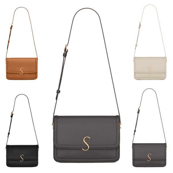 

cross body genuine leather clutch bags with straps pochette solferino luxury designer bag women black purses vintage hand bag luggage mens t