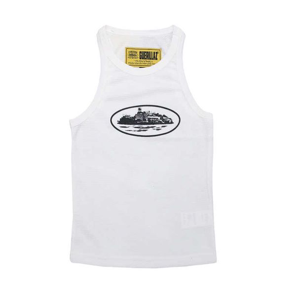 

cort 4stars vest demon island four star print tank eiz, White;black
