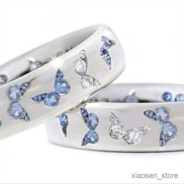 

wedding rings fashion creative butterfly colorful wedding rings for women elegant glamour ring jewelry girl gift r230627, Slivery;golden