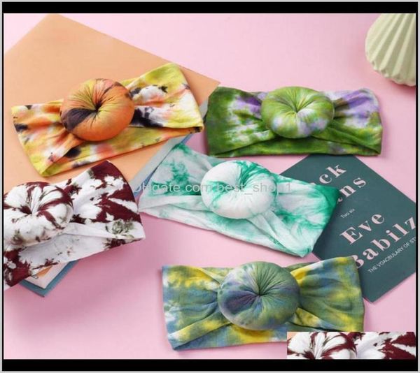 

doughnut headbands tie dyeing girl hairband soft nylon born headwrap fashion headwear baby hair accessories 23 designs xalhf cwxin8569761, Slivery;white