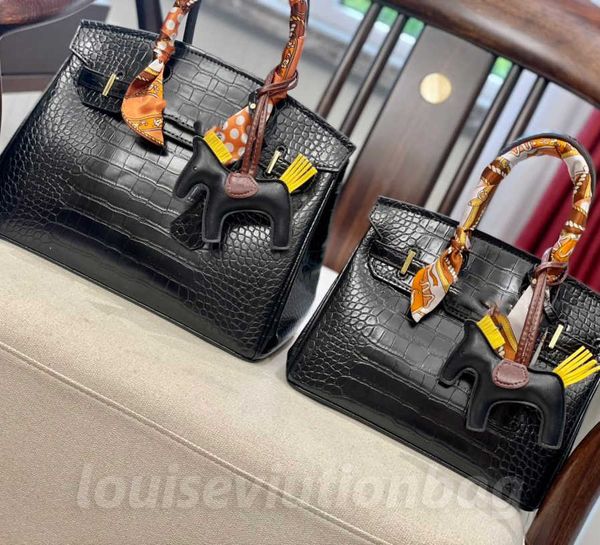 

birkin bags new crocodile real leather cowhide handbag women's shoulder fashion sweet high-grade messenger women large
