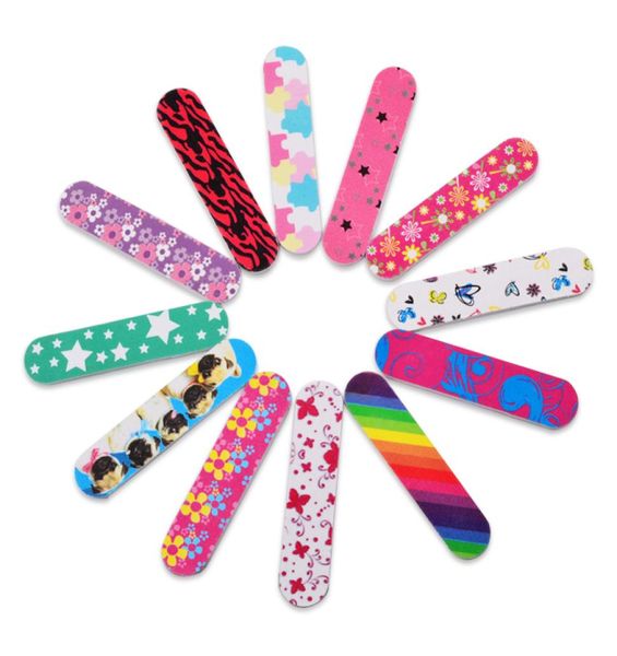 

random color mini nail sanding file double sided 80320 pedicure manicure toolsprofessional sandpaper nail file1854567