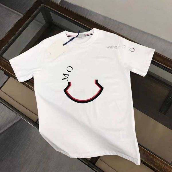 

monclair mens designer t-shirts summer casual womens shirt loose tees with letters print short shorts sleeve monclairclers shirt2, White;black