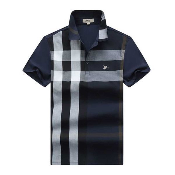 

mens polos designer t shirt high street embroidered burrerys polo neck short sleeve plaid quality cotton t-shirt classic comfortable casual, White;black