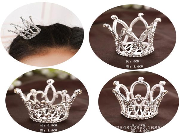 

children039s round small korean new baby slam princess head hairpin girls039 comb crown8430271, Slivery;white