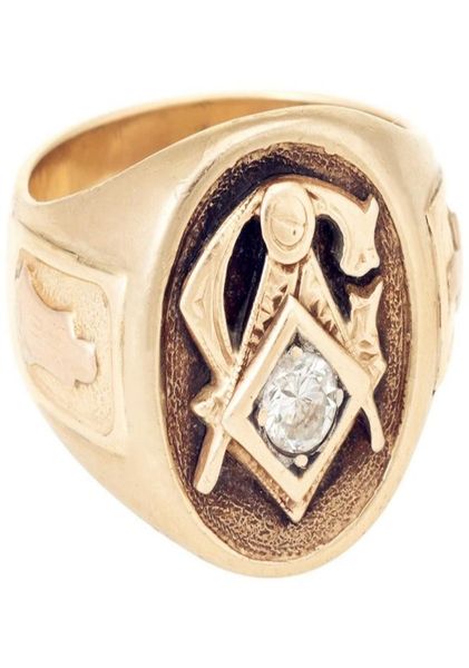 

mason masonic band 18k gold plated stainless steel ring vintage mason jewelry rings for men women us size 5124597343, Golden;silver