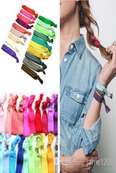 

colors new knotted ribbon hair tie ponytail holders stretchy elastic headbands kidswomen hair accessory1796784, Pink