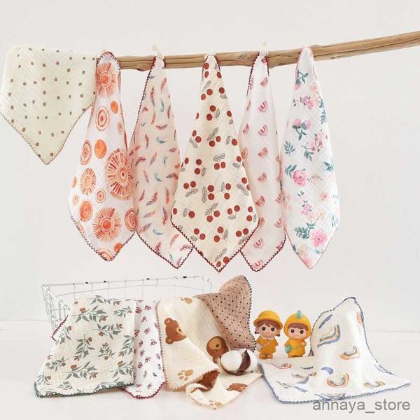 

bibs cloths baby towel drooling bib gauze-cotton cloth for toddler dual-layers handkerchief sweat towel newborns face cloth r230628