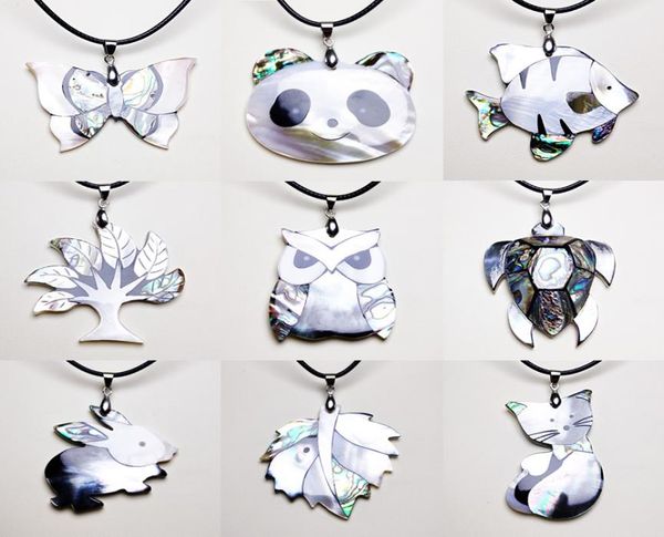 

natural abalone shell pendant necklaces pendants for women animal mother of pearl seashell christmas jewellery gift shell artwor4032074, Silver