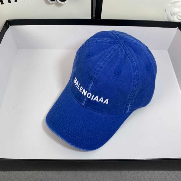 

sports designer couple ball cap outdoor travel sunscreen distressed letters casquette1, Blue;gray