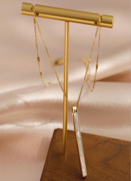 

exquisite shell titanium steel simple ins trendy minority exquisite clavicle chain necklace for women fashion neck accessories8466527, Golden;silver