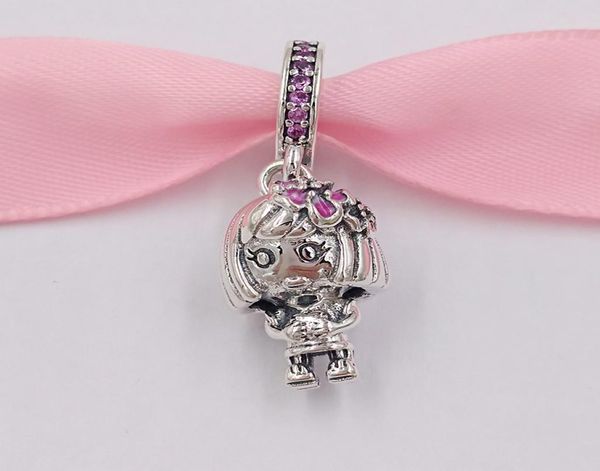 

andy jewel 925 sterling silver beads chinese flower girl charm charms fits european pandora style jewelry bracelets necklace 7985873688, Black