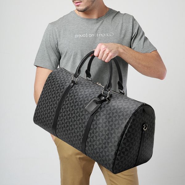 

Designer Duffle tote Bag Black flowers stitching pu leather Weekend Travel Bags Men Women Luggages creative handbags 45 50 55 cm large capacity man Duffel Luggage, 001#-45cm-2#