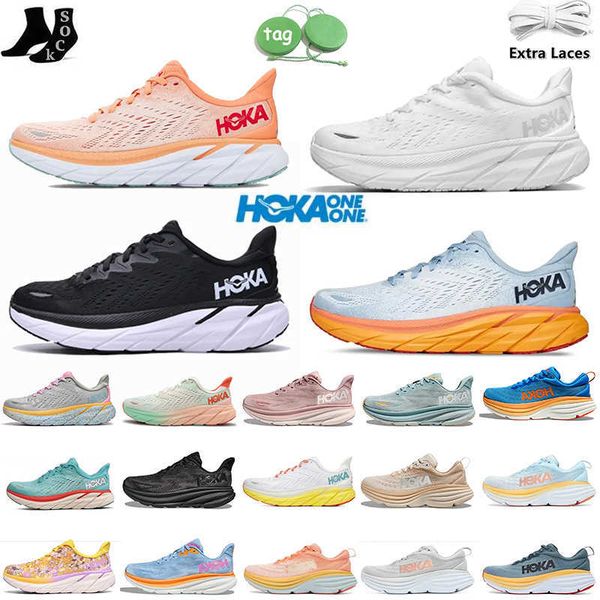 

2023 r hoka bondi 8 hokas running shoes clifton 9 8 triple black white on cloud carbon x 2 people summer soog lunar rock outdoor sneakers sp