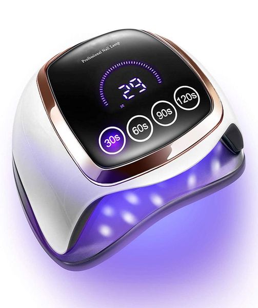 

uv led nail lamp 168w leds nails dryer for gel polish with 4 timer settings auto sensor and lcd touch screen8945288