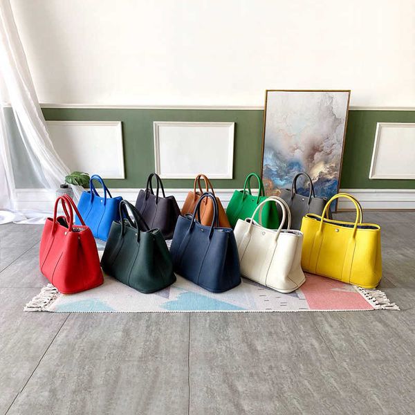 

h bag designer fashion head layer leather h erme garden bag 2022 new garden tote large capacity mommy's portable vegetable basket leath