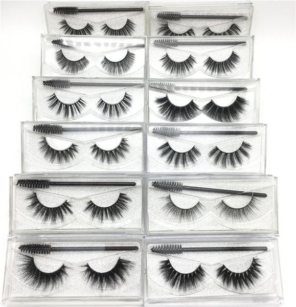 

3d mink eyelash false eyelashes natural long fake eyelash extension with portable eyelashes brush thick faux 3d mink eyelashes eye2825396