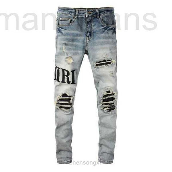 

men's jeans designer 2022 new arrivals amirs mens luxury denim holes trousers jean coolguy biker pants man clothing #866 1kdn n2dt, Blue