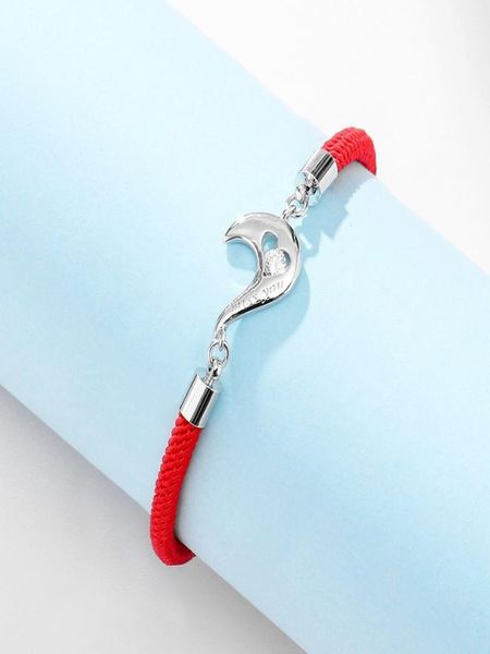 

2021 new zodiac year of the tiger red rope charm bracelets braided hand rope couples get rich red chinese new year jewelry1252464, Golden;silver