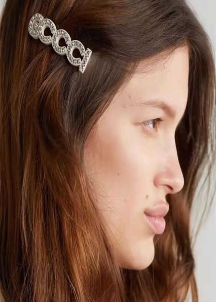 

new fashion hair clips barrettes ladies simple personality letters designer hairpins with box2262751, Golden;silver