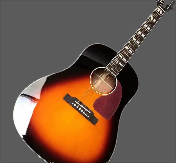 

custom solid spruce guitar, redwood fingerboard, redwood sides and back, acoustic guitar, j45 style series