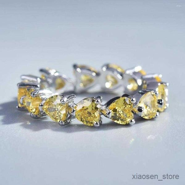 

wedding rings rings rings hearts crystal gemstones diamonds bands for women 18k white gold color jewelry trendy accessory r230626, Slivery;golden