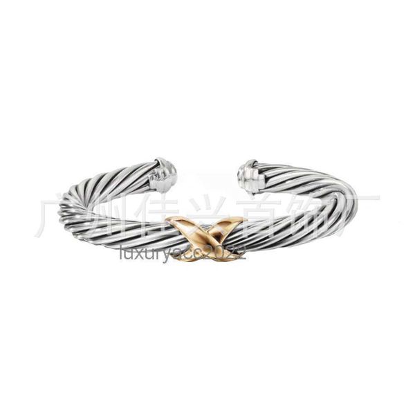 

designer bracelet bangle dy bracelet popular woven twisted 8-character cross x opening lexus david, Black