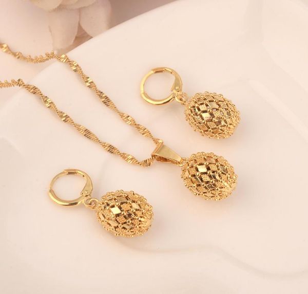 

dubai india gold color hollow beads set women party gift jewelry sets daily wear mother gift diy charms women girls fine jewelry8483286, Black