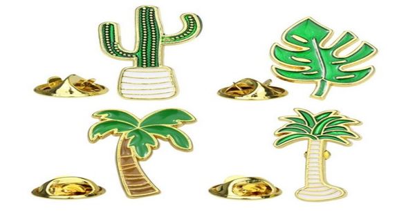 

plant pin brooches enamel leaf coconut tree palm tree cactus brooches for clothing bag backpack jewelry diy accessories5969161, Gray