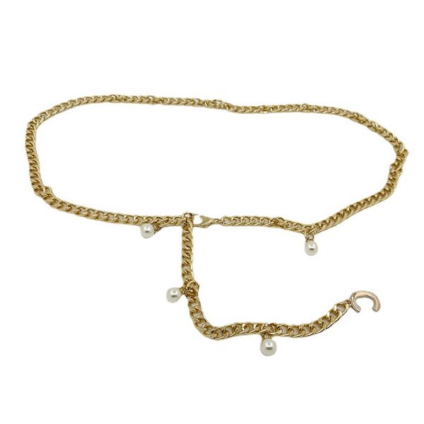 

popular brand jewerlry pearl chain belt bracelet for women stainless steel bracelet 2, Golden;silver