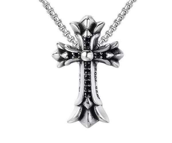 

925 sterling silver style american europe finger rings jewelry handmade designer crosses antique silver hip hop pendant for men8395172