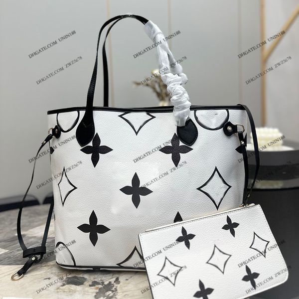 

23ss designers women leather onthego totes bags handbag shouder cross body shopping bag luxurys messenger ladies travel handbags pouch 31cm
