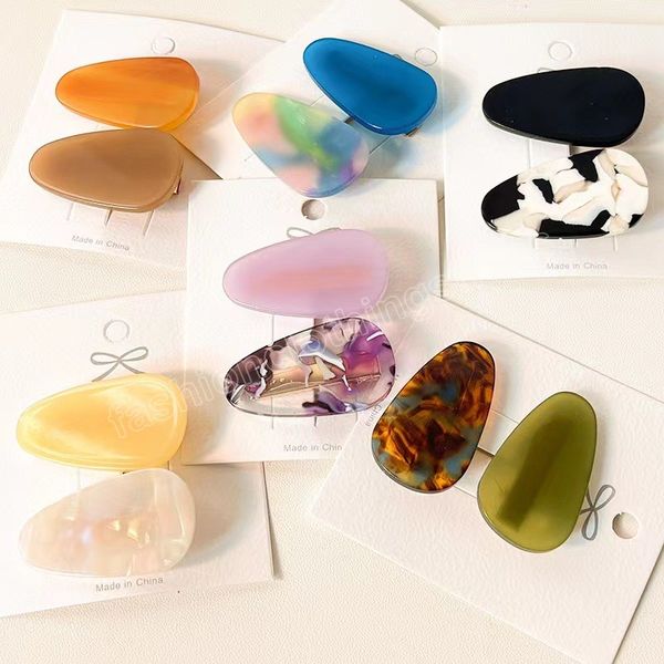 

2pcs acrylic droplets hair clips for woman girls korean sweet hairpins hair clips barrettes side clip hair accessories, Slivery;white