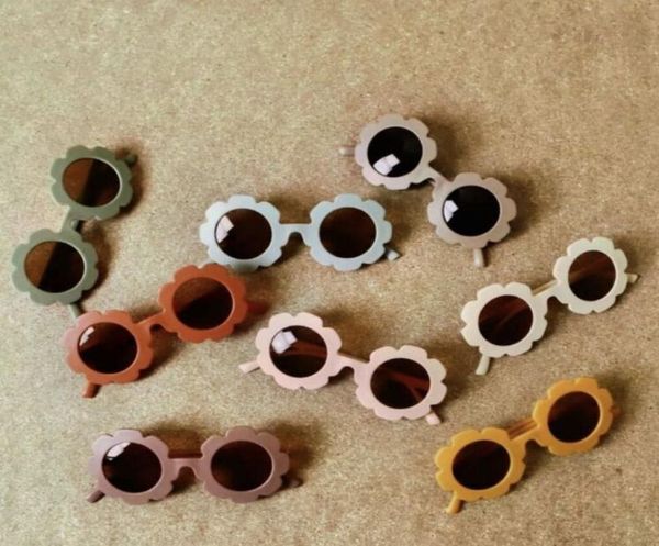 

cute kids girl sunglasses child sun glasses round flower gafas baby children uv400 sunglass girls boys fashion glasses1626112, Blue
