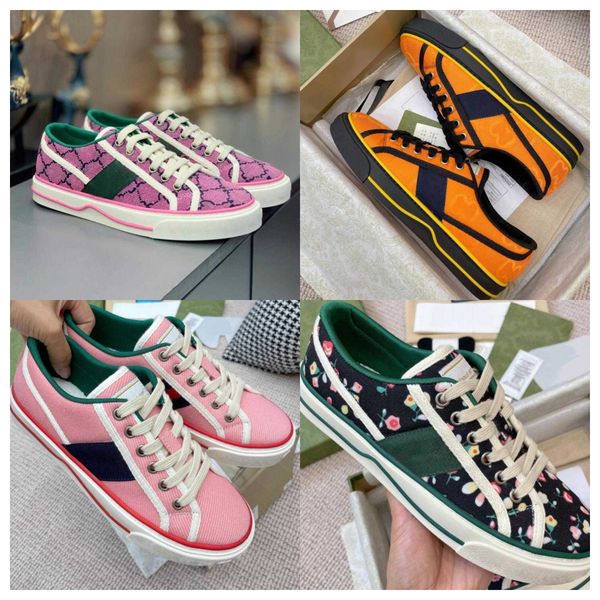 

tennis 1977 sneaker canvas designers casual shoes for mens womens italy green and red web stripe rubber sole stretch low mens embroidered vi