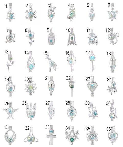 

300 styles for you to choosebright silver oyster pearl beads cage essential oil diffuser mountings locket open pendants diy jewe7718696