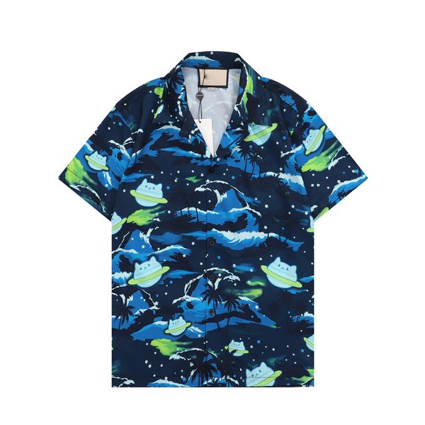 

design blouse shirts men's camisas de hombre fashion geometric letter print casual shirts men short sleeve turn down collar business dr, White;black