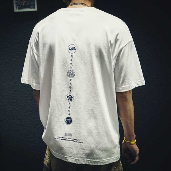 

trendy heavyweight loose t-shirt american cotton round neck short sleeve half sleeve plus fat plus loose size men's summer, White;black