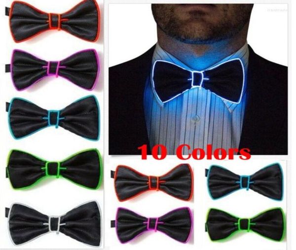 

bow ties led light up mens tie necktie luminous flashing for dance party christmas evening decoration8076165, Black;gray
