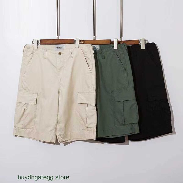 

jo7o fashion men's and women's shorts tooling brand carhart short with multiple pockets casual loose fitting couple 100 tower 5/4, White;black