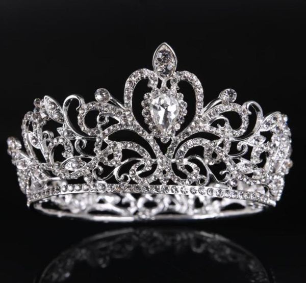 

bridal jewelry silver circle diamond crown princess bride crown wedding accessories5280000