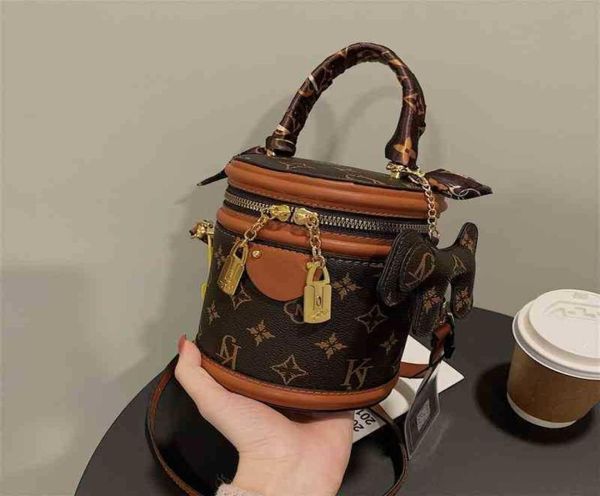 

purses cylinder handbags womens new portable bucket bag sling one shoulder messenger bag5614293