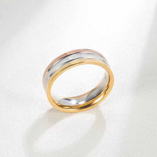

designer high edition v gold 18k rose carti ring colorful classic screw yellow white tritone couple fxhk, Silver