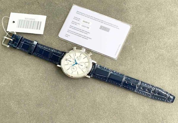 

waterproof designer 7750 movement business new wrist watch i w 42mm*13.5mm mens classic business montre iced out bezel gift tw factory watch, Slivery;brown