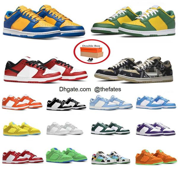 

sneakers running mens shoes triple panda pink grey fog syracuse team green university blue walking jogging outdoors lows sports trainers, White;red