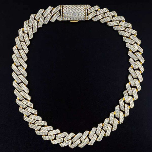 

diamond jewelry custom hip hop 925 sterling silver cuban necklace vvs moissanite 925 sterling silver cuban chain