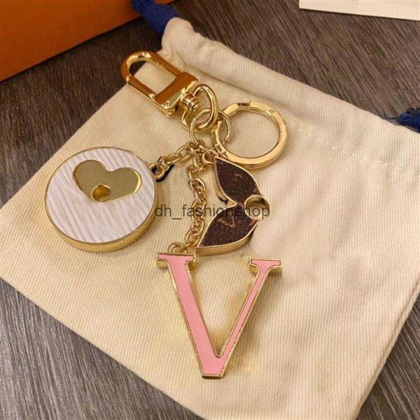 

2022 high qualtiy brand designer keychain fashion purse pendant car chain charm bag keyring trinket gifts handmade accessories exq271f, Silver