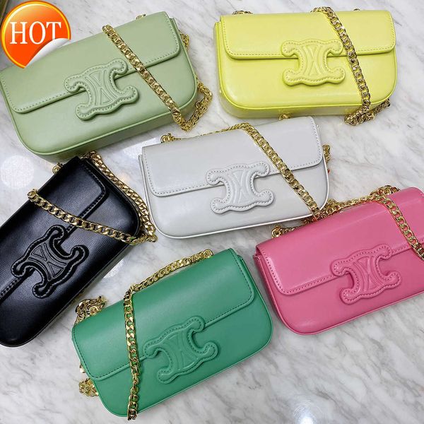 

women's designer bags arc de triomphe chain armpit 2023 new leather method stick wrapping buckle small square texture one shoulder tofu