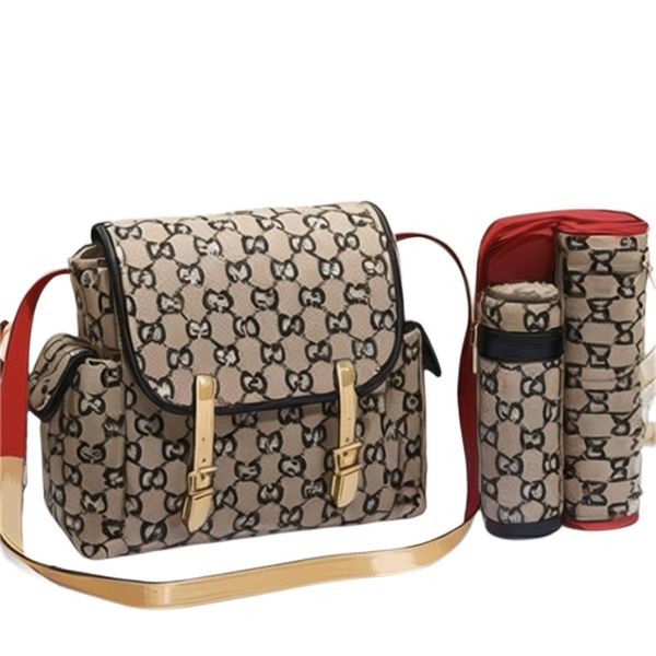 

the latest mother bag baby designer care diaper bag 3 piece set boys and girls mother bag replacement pad bottler 3 / set #023